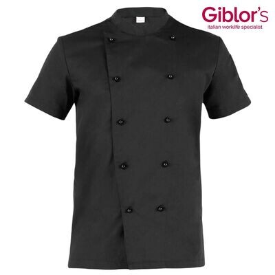 Giacca cuoco maniche corte Giblor's Tommaso colore nero