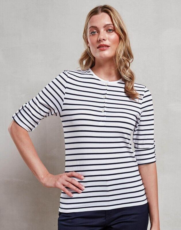 Damen-T-Shirt mit hochrollbaren Ärmeln
