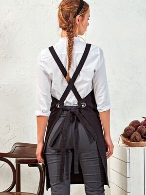 BARLEY FULL APRON WITH CONTRAST STITCHING