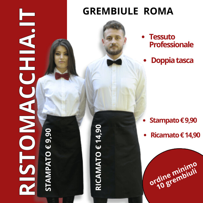 KIT 10 GREMBIULI LUNGHI ROMA PERSONALIZZATI KIT 10 GREMBIULI LUNGHI ROMA PERSONALIZZATI