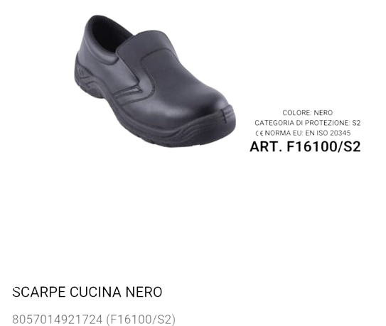 Scarpa antinfortunistica Team Work Cucina - S2 -ISO 20345