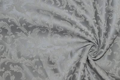 Tovaglia Damascato - Vanessa cm 145 x 145 Tovagliolo Damascato Bianco 45 cm x 45cm grigio chiaro