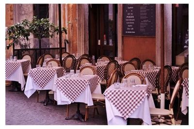Coprimacchia a quadretti per Ristorante - Marisa cm 90 x 90