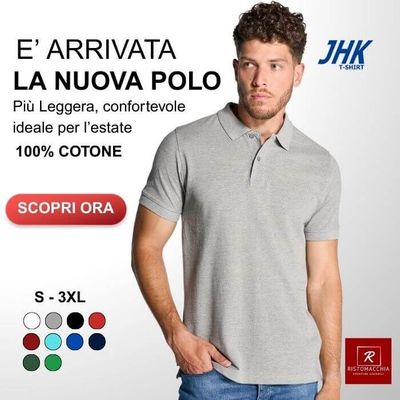 POLO LEGGERA UOMO MANICA CORTA JHK POLO LEGGERA UOMO MANICA CORTA JHK