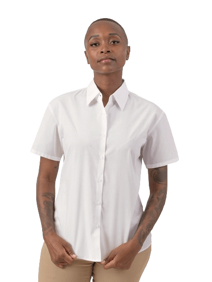 camicia in popeline manica corta donna per cameriera