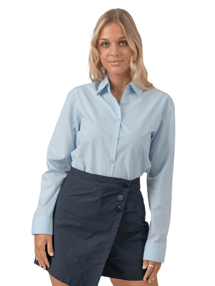 camicia in popeline m. lunga donna per cameriera