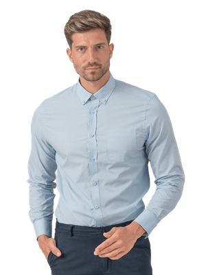 CAMICIA IN POPELAIN UOMO MANICA LUNGA JHK