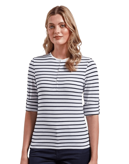 Damen-T-Shirt mit hochrollbaren Ärmeln