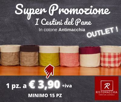 Super Offerta 15 Cestini Pane di Stoffa Antimacchia 2/4 persone