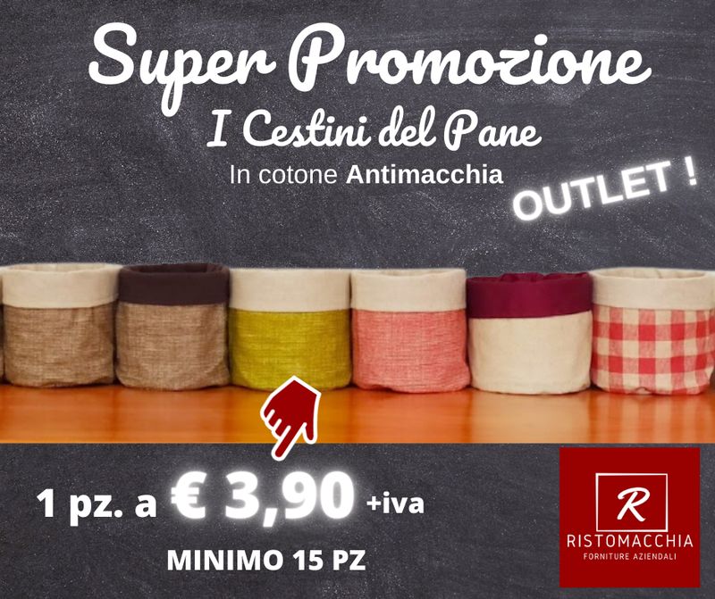 Super Offerta 15 Cestini Pane di Stoffa Antimacchia 2/4 persone