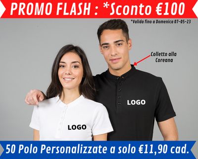 PROMO FLASH: 50 POLO COREANE PERSONALIZZATE