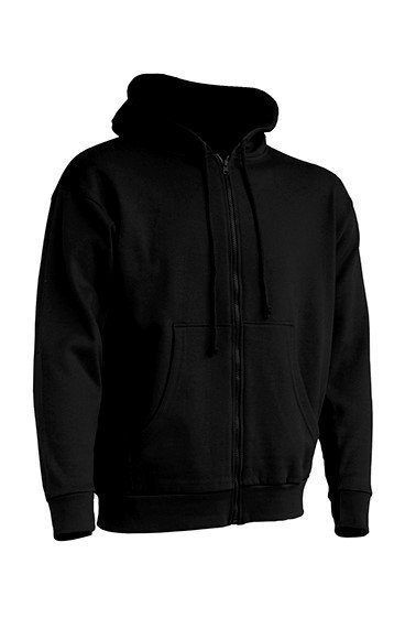 Felpa con cappuccio e zip nera