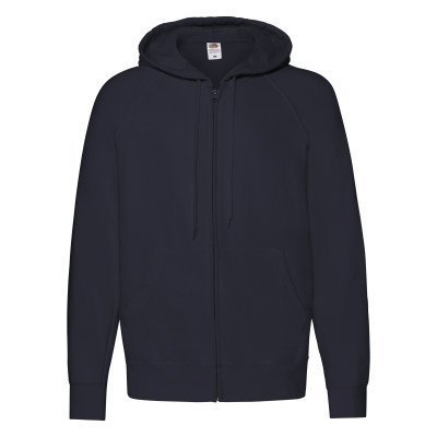 FELPA con Zip Intera GIACCA LEGGERA FRUIT OF THE LOOM UOMO Cotone 14 colori