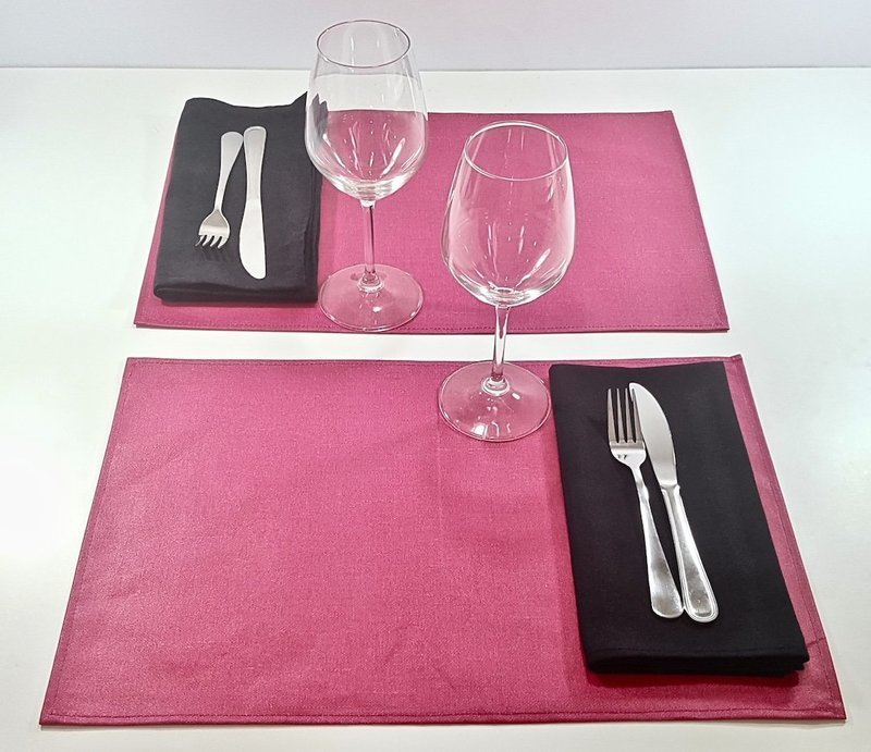 Tovagliette americane antimacchia 30cm x 45cm Louvain Fucsia Fine Serie