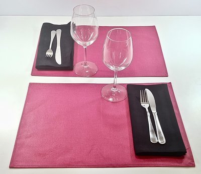 ABAKUHAUS Gelato Tovaglietta Americana Set di 4, Retro Pop Art, Tovagliette in Tessuto Lavabile per Tavolo da Pranzo Cena, Rosa Pallido al Cioccolato