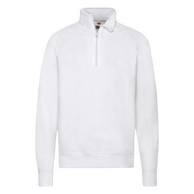 FELPA GIACCA UOMO PREMIUM Fruit of the Loom MEZZA ZIP FELPA GIACCA UOMO PREMIUM Fruit of the Loom MEZZA ZIP, Colore: Bianco WH