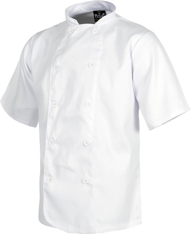 giacca cuoco manica corta colore bianco