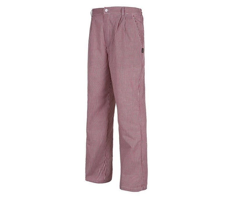 PANTALONE CUOCO A QUADRETTI BIANCO/BORDEAUX PANTALONE CUOCO A QUADRETTI BIANCO/BORDEAUX