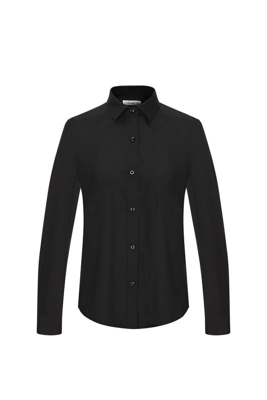 camicia classica manica lunga donna per cameriera nera