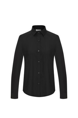 camicia classica manica lunga donna per cameriera nera
