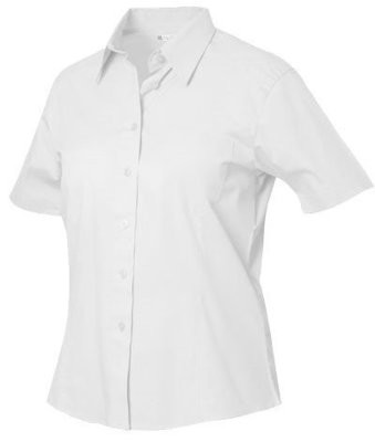 camicia classica manica corta donna per cameriera bianca