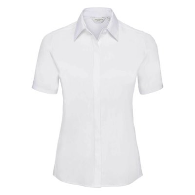 Body Donna A Maniche Corte In Cotone – Camicia Da Ufficio Con Scollo A V, Morbida E Traspirante, Chiusura A Bottone Sul Cavallo