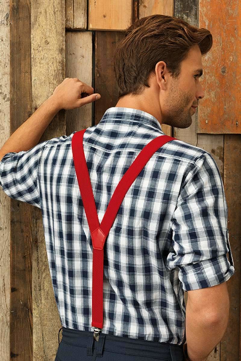 Bretelle uomo in pelle marrone | Realizzate a mano in Spagna | Bretelle da uomo con 3 clip extra-forti. (Marrone