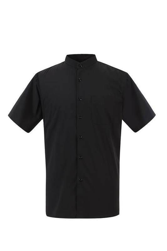 Camicia cameriere collo alla coreana maniche corte