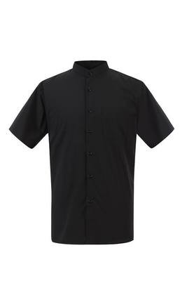 Camicia cameriere collo alla coreana maniche corte