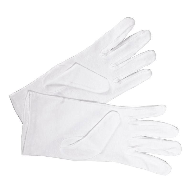 guanti bianchi, in 100% cotone