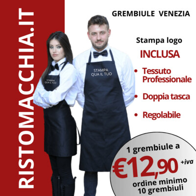 KIT 10  GREMBIULI PERSONALIZZATI  VENEZIA  CON PETTORINA UNISEX