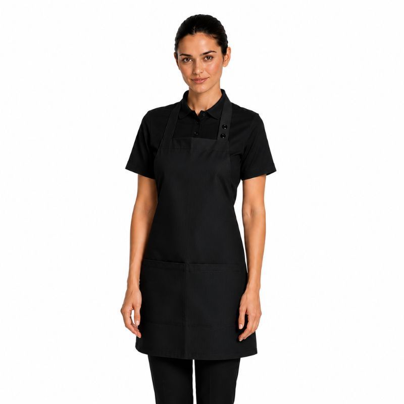 GREMBIULE VENEZIA DONNA CON PETTORINA NERO
