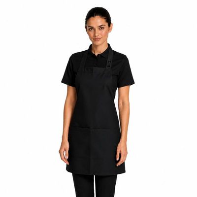 GREMBIULE VENEZIA DONNA CON PETTORINA NERO