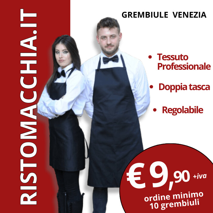 KIT 10PZ. GREMBIULE CON PETTORINA VENEZIA