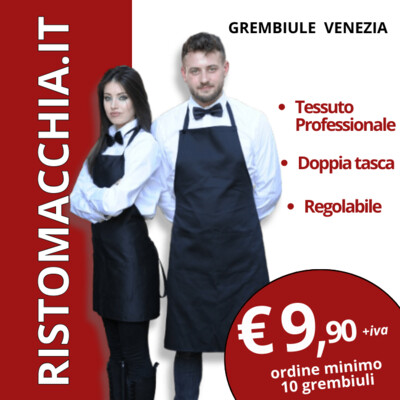 KIT  10PZ. GREMBIULE CON PETTORINA VENEZIA