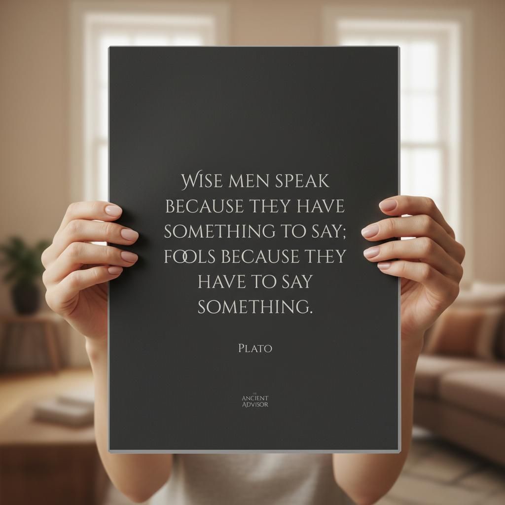 Wise men speak because they have something to say... | Inspirational Plato poster