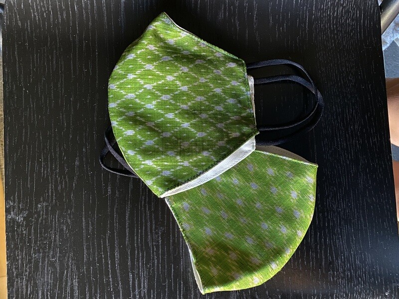 Green Ikat (Handmade Face Mask)