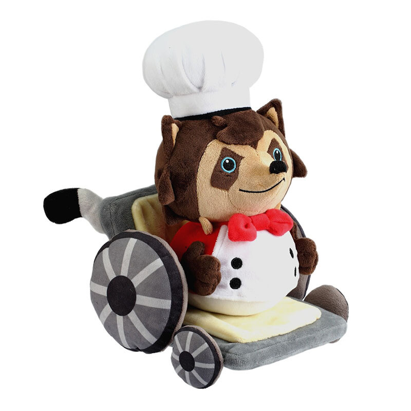 Overcooked Raccoon Chef Plush and Pin