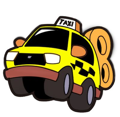 Yellow Taxi Goes Vroom Taxi Enamel Pin