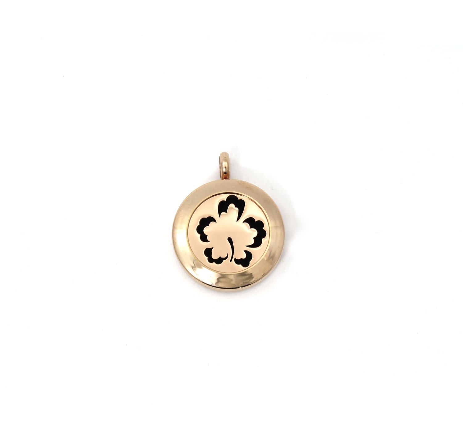 Hibiscus Twist Locket Necklace in Rose Gold over Stainless Steel- *Interchangeable*