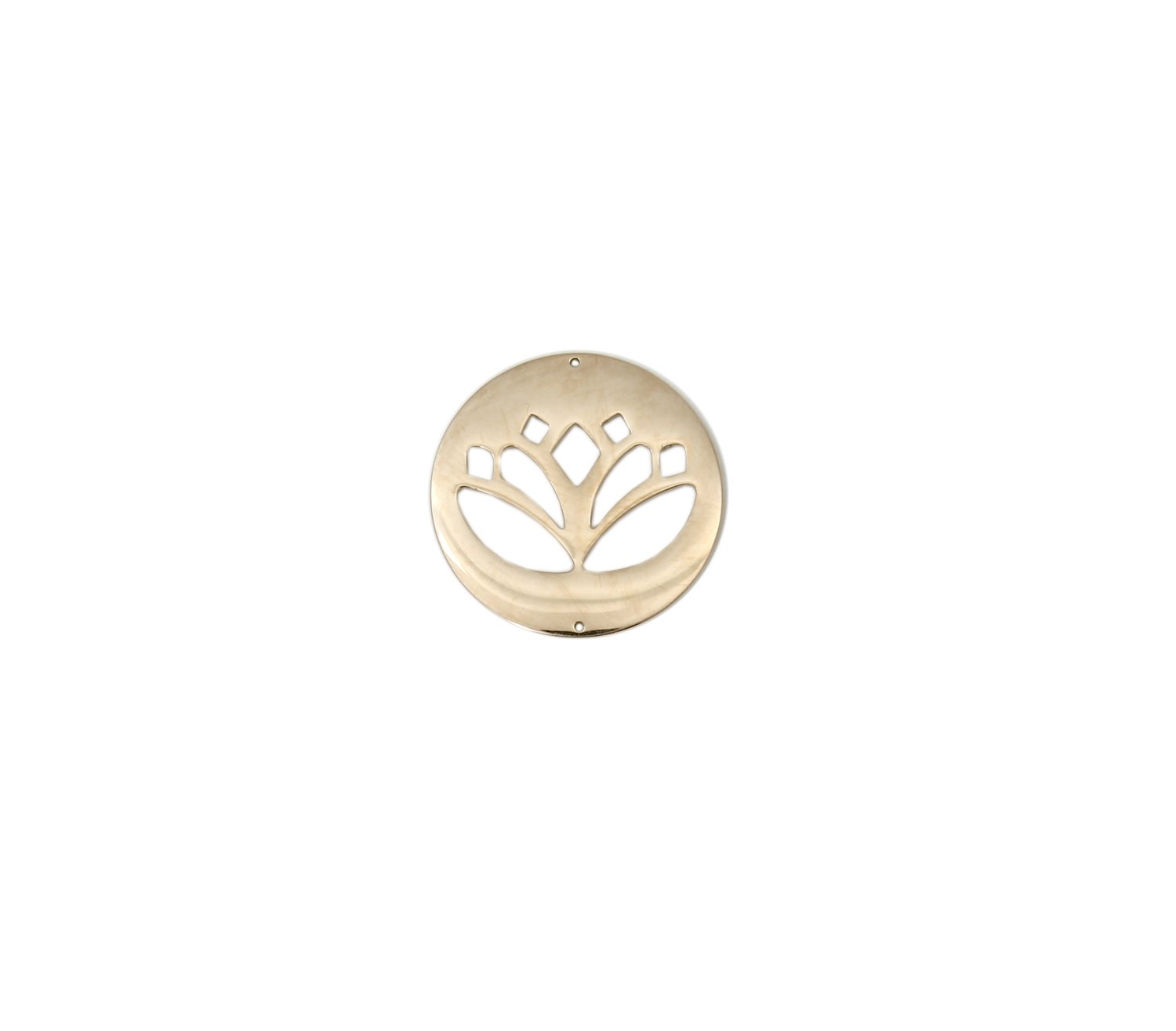 Lotus Design 25 mm Interchangeable Face Plate for Pendants and Bracelets in Rose Gold