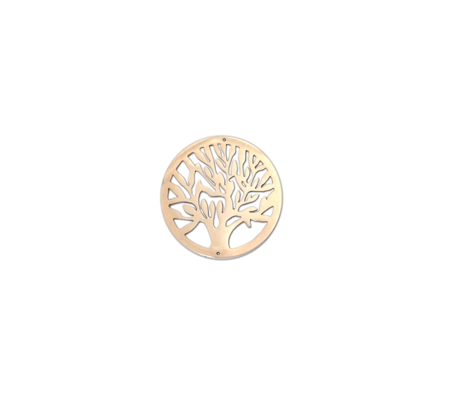 Tree of Life Design 25 mm Interchangeable Face Plate for Pendants and Bracelets in Rose Gold