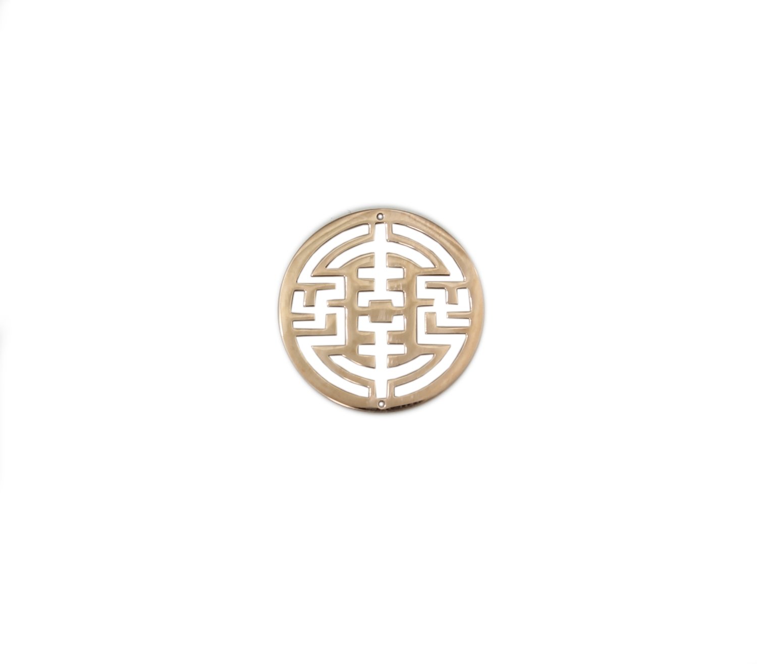 Geometric Maze Design 25 mm Interchangeable Face Plate for Pendants and Bracelets in Rose Gold