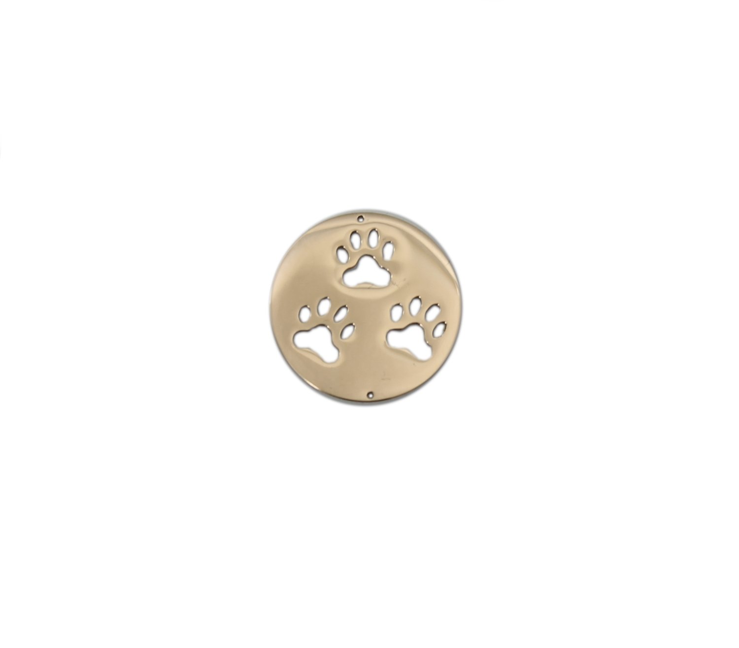 Paws Design 25 mm Interchangeable Face Plate for Pendants and Bracelets in Rose Gold