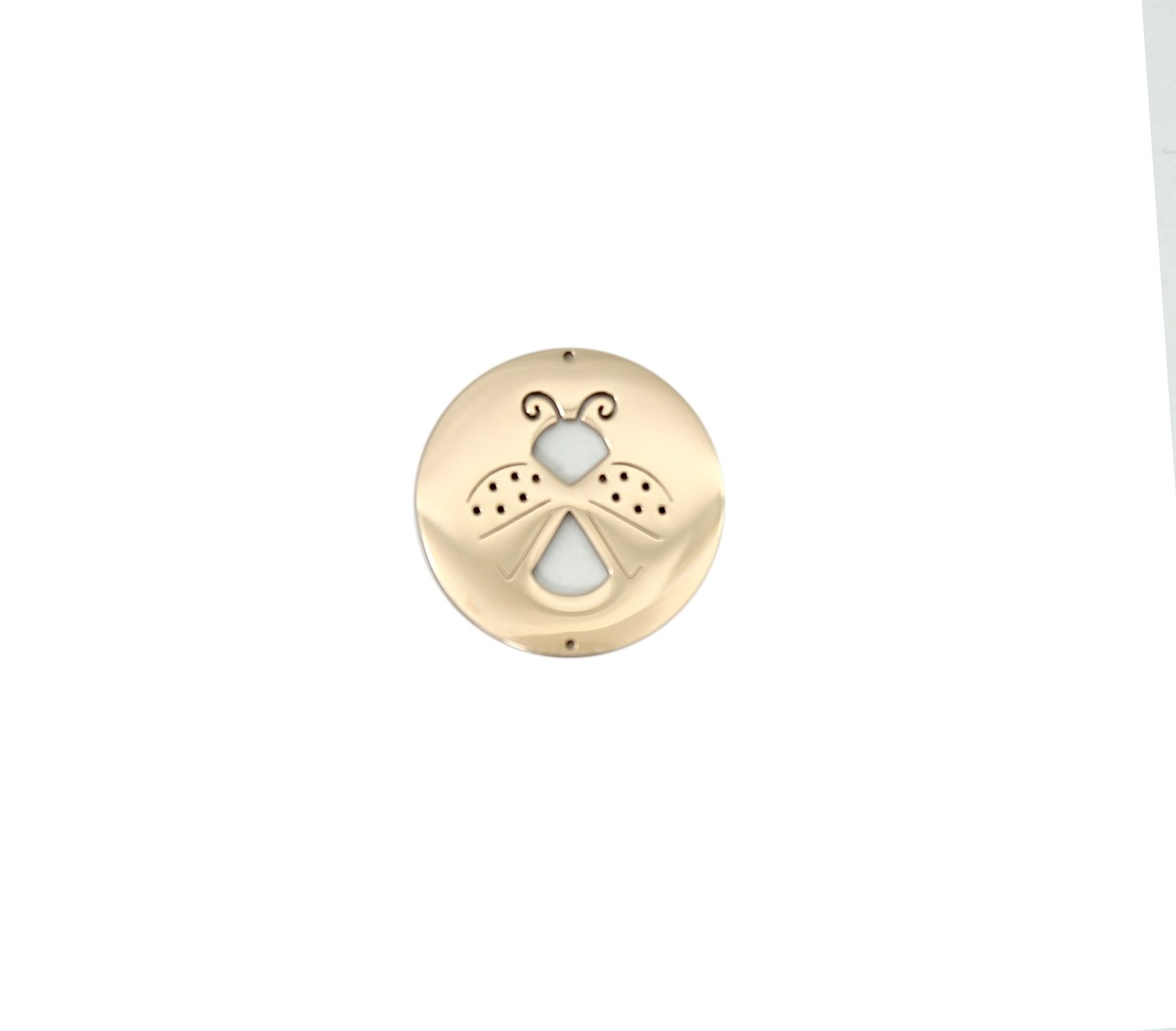 Lady Bug Design 25 mm Interchangeable Face Plate for Pendants and Bracelets in Rose Gold