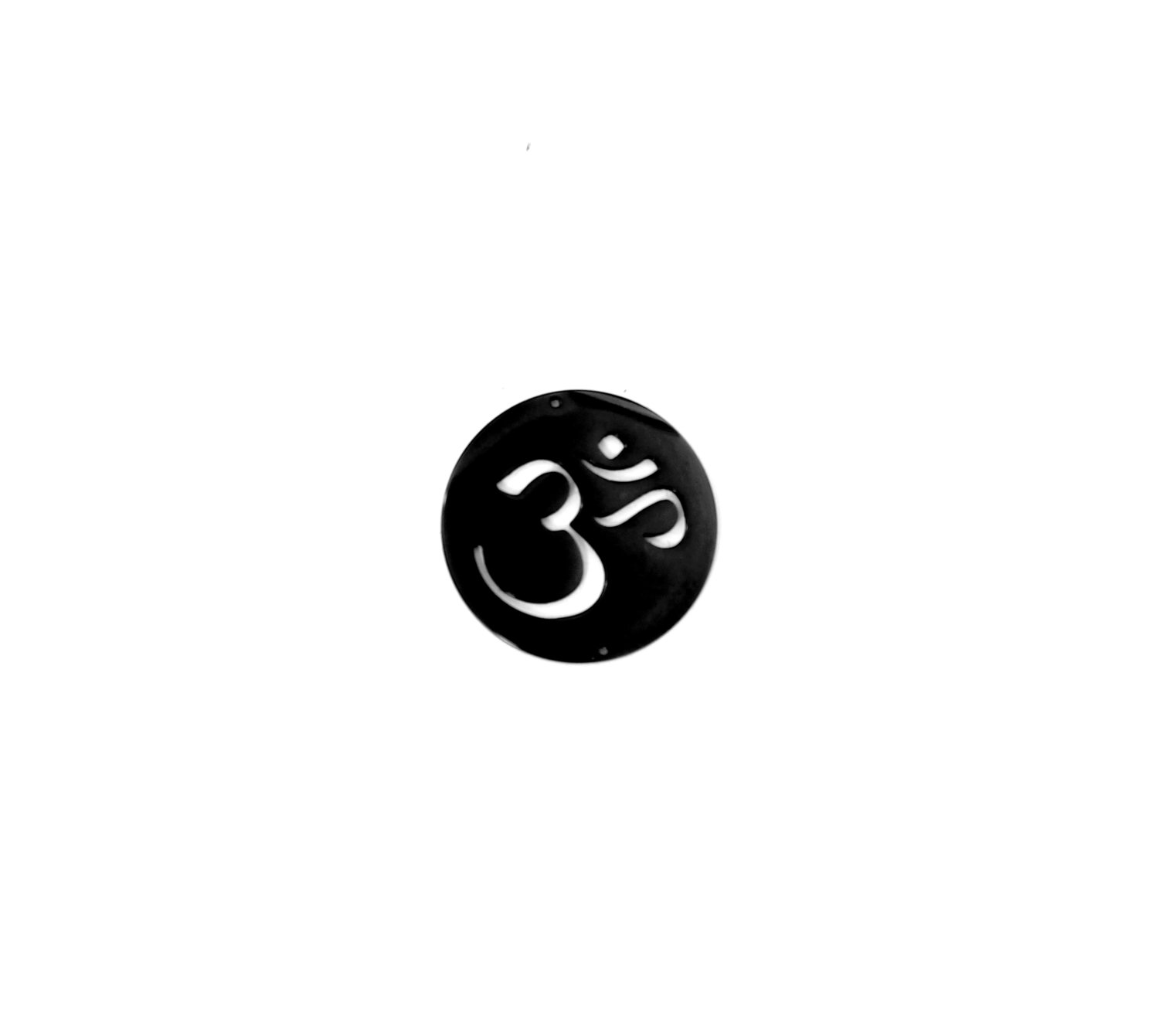 OM Design 25 mm Interchangeable Face Plate for Pendants and Bracelets in Black