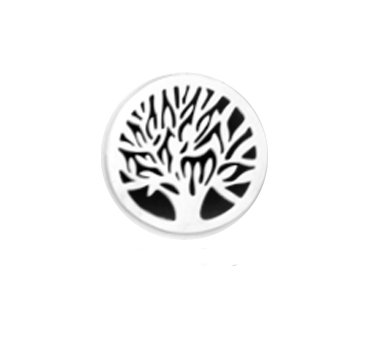 Tree of Life Design 25 mm Interchangeable Face Plate for Pendants and Bracelets in Stainless Steel