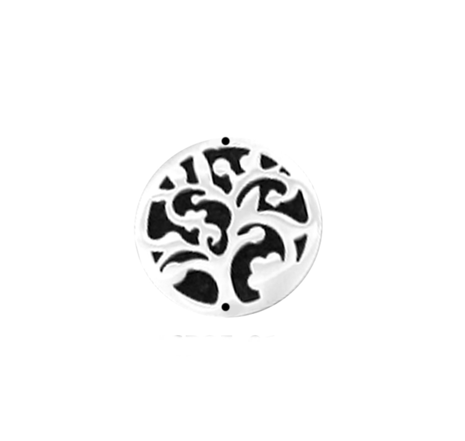Gnarly Tree Design 25 mm Interchangeable Face Plate for Pendants and Bracelets in Stainless Steel