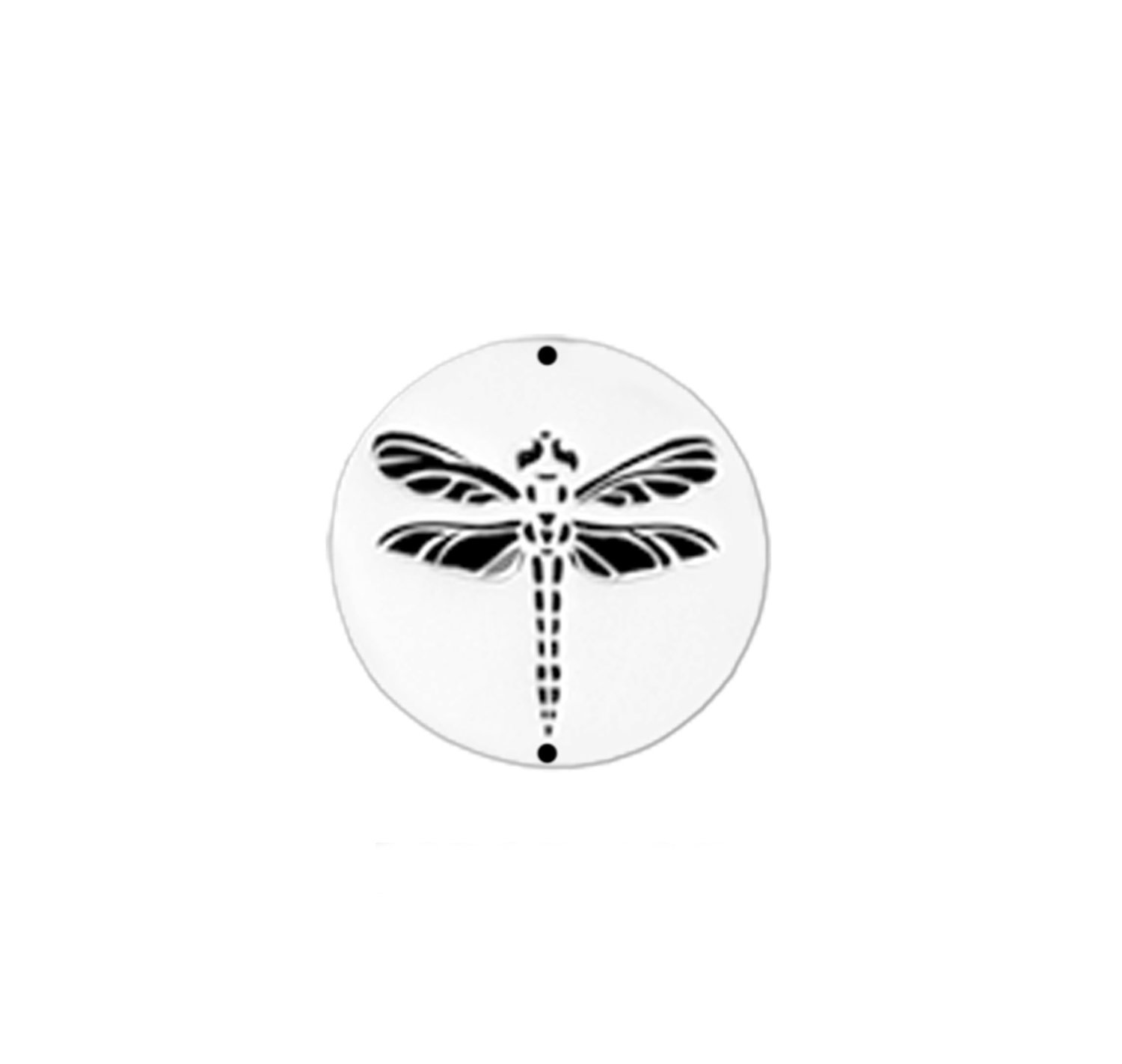 Dragonfly Design 20 mm Ring size face plate in Stainless Steel
