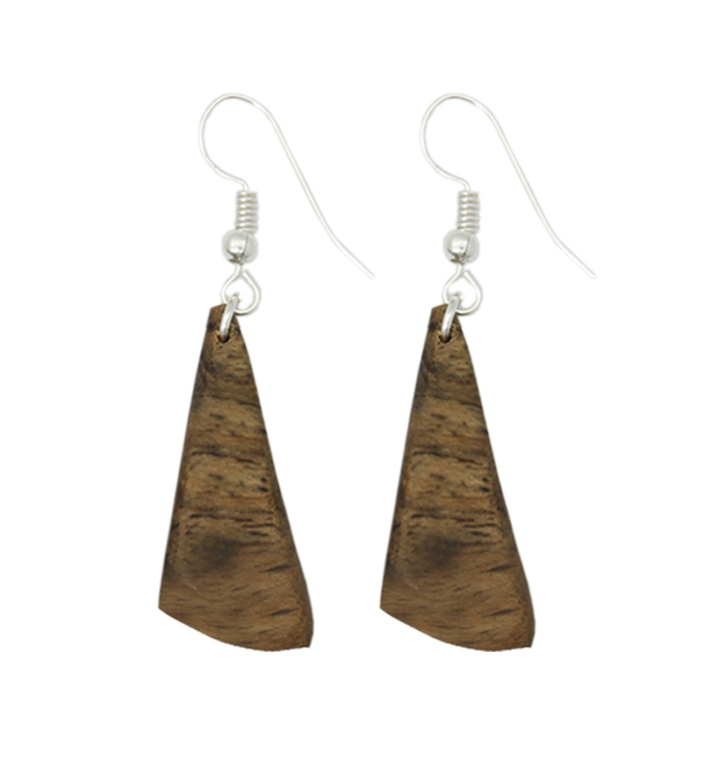 Triangle Natural Wood Earring